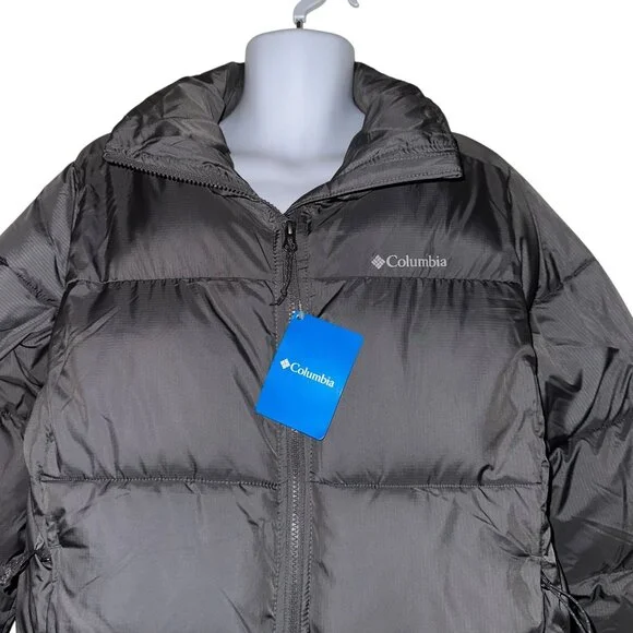 NWT Columbia Puffect Puffer Jacket Womens L Quilted Gray Insulated Logo Gray - Picture 2 of 11